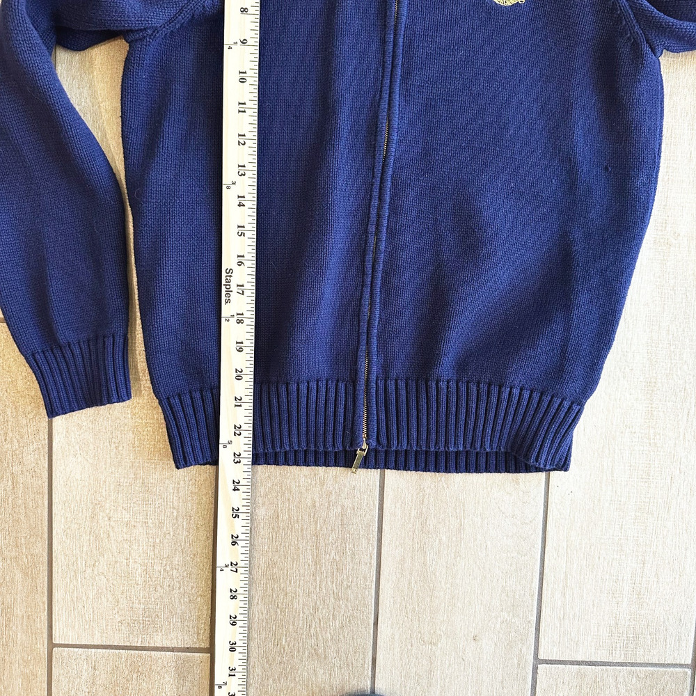Ralph Lauren Full Zip Cardigan Sweater Large Embroidered Crest Preppy‎ Old Money - Picture 8 of 8